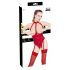 Black Level - Offener Body mit Halsband (Rot) - S