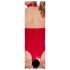 Black Level - Offener Body mit Halsband (Rot) - S