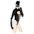Schwarzer Samt - Batwoman Body mit langen Ärmeln - M