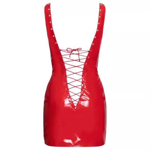 Black Level - Lack-Minidress mit Schnürung (Rot)