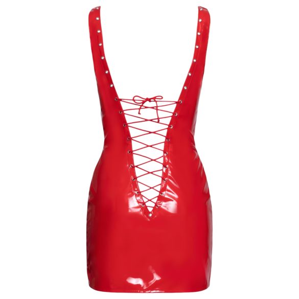 Black Level - Lack-Minidress mit Schnürung (Rot) - L