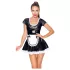 Black Level - Lack-Stubenmädchenkleid (schwarz)