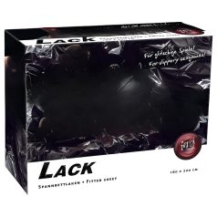 Lack Laken mit Gummizug - 160x200cm (schwarz)