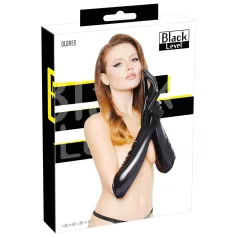Black Level - Glänzende Lackhandschuhe (schwarz) - M