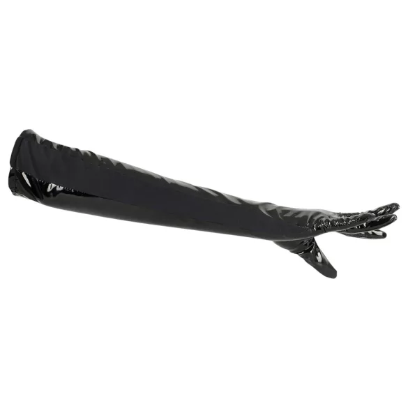 Black Level - Glänzende Lackhandschuhe (schwarz) - L