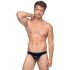 Black Level - Klassischer Lack-Tanga für Herren (Schwarz) - L