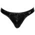 Black Level - Klassischer Lack-Tanga für Herren (Schwarz) - L