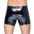 Black Level - Herrenlackshorts mit Seitentaschen (schwarz)
