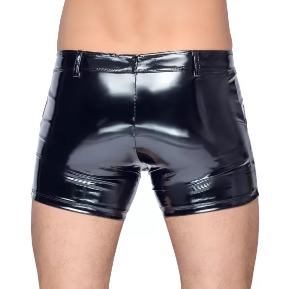Black Level - Herrenlackshorts mit Seitentaschen (schwarz) - L