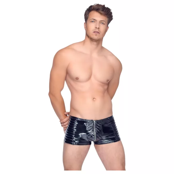 Black Level - Reißverschluss Männer-Shorts (schwarz)