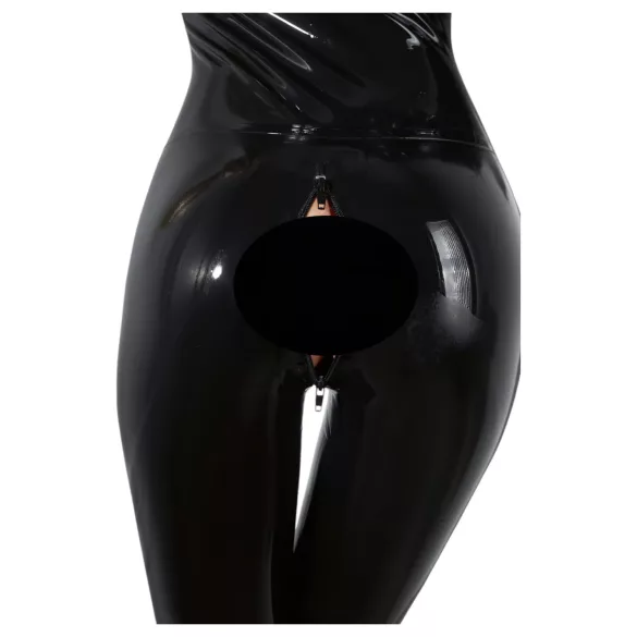 LATEX - Langarm Damenoverall (schwarz)