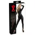 LATEX - Langarm Damenoverall (schwarz) - L