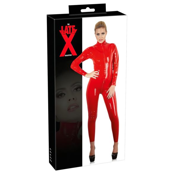 LATEX - Langarm Damen Overall (Rot) - L