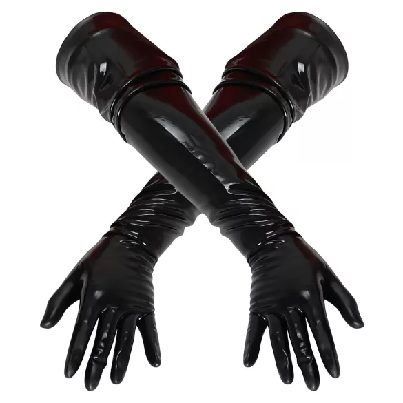 LATEX - lange unisex Handschuhe (schwarz)