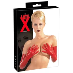 Latex lange, unisex Handschuhe (rot)