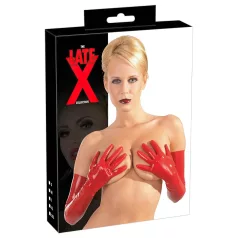 Latex lange, unisex Handschuhe (rot) - M