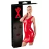 LATEX - Ärmelloses Latex-Minikleid (Rot) - M