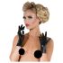 LATEX - kurze, unisex Handschuhe (schwarz) - M