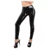 Latex - Reißverschluss-Leggings (schwarz) - L