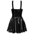 LATEX - Minikleid mit Rüschensaum (schwarz)