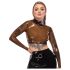 LATEX - Durchsichtiger Latex-Oberteil (durchsichtig-schwarz) - S-L