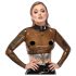 LATEX - transparente Latex-Oberteil (durchsichtig-schwarz)