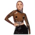 LATEX - transparenter Latex-Top (transparent-schwarz) - L