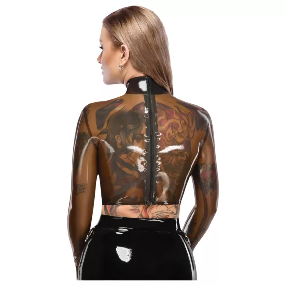 LATEX - transparenter Latex-Top (transparent-schwarz) - L