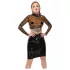 LATEX - transparenter Latex-Top (transparent-schwarz) - L