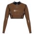 LATEX - Durchsichtiger Latex-Oberteil (durchsichtig-schwarz) - S-L - 2XL