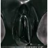 LATEX - Damen-Slip mit Vaginalkondom (schwarz) - L