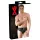 LATEX - Herren-Slip mit internem Anal-Dildo (schwarz) - M