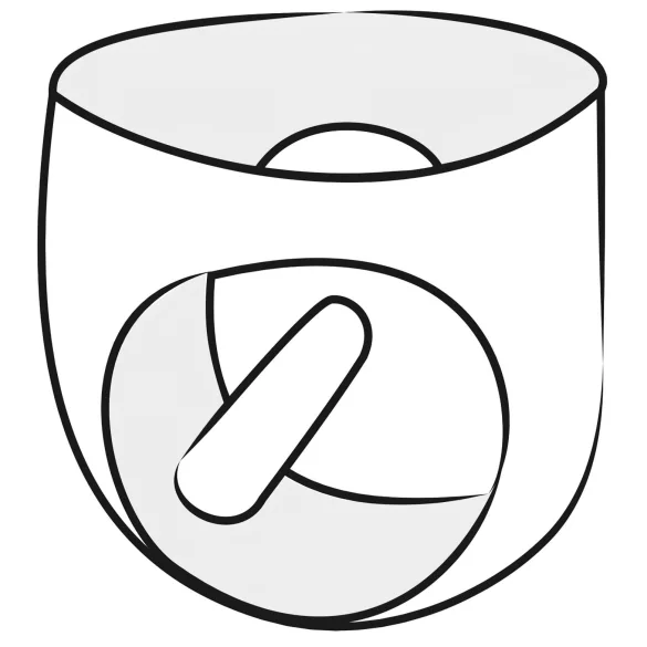 LATEX - Herren-Slip mit internem Anal-Dildo (schwarz) - XL