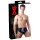 LATEX - Männer Slip mit Innenkegel Anal-Dildo (schwarz)