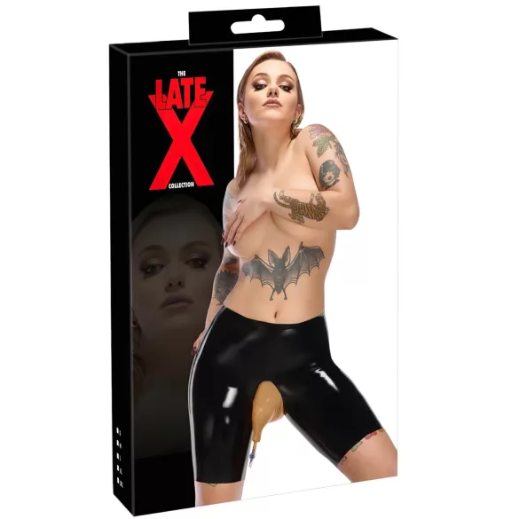LATEX - Latex Hose mit Ablassöffnung (schwarz)