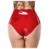 LATEX - Slip mit realistischem Dildo (rot)