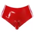 LATEX - Slip mit realistischem Dildo (rot)