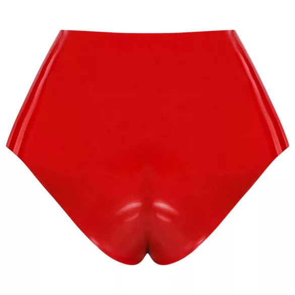 LATEX - Slip mit realistischem Dildo (rot)