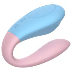 Mrow 03 - Akku, wasserdichtes Paarvibrator (blau-pink)