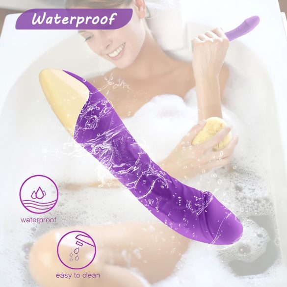 Mrow Real Lover - Akku, wasserdichter realistischer Vibrator (Lila)