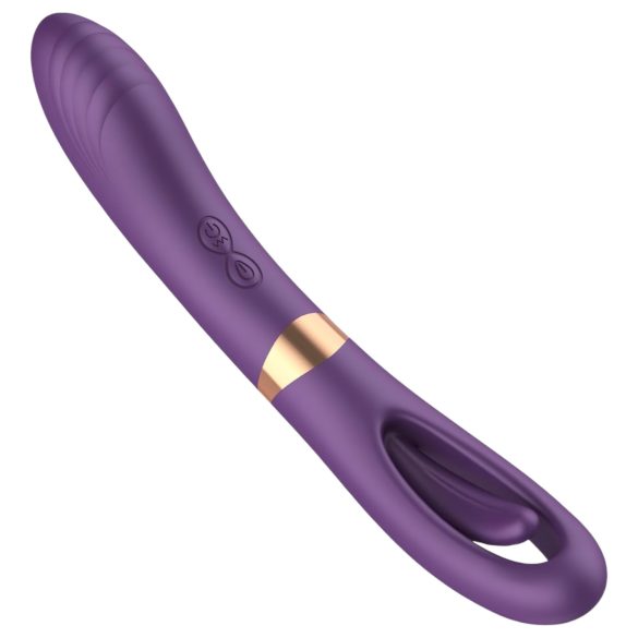 Funny Me Dual - wiederaufladbarer 2in1 Zungenvibrator (lila)
