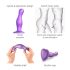 Strap-on-me Curvy S - gewellter, haftender Dildo (lila)