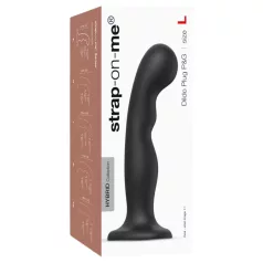 Strap-on-me P&G L - Gebogener Saugnapf-Dildo (schwarz)