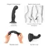 Strap-on-me P&G L - Gebogener Saugnapf-Dildo (schwarz)