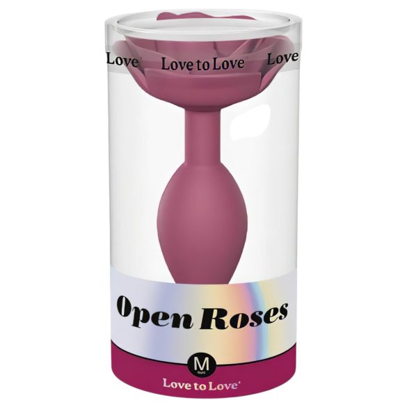 Love to Love Open Roses M - Silikon Analplug (Rot)