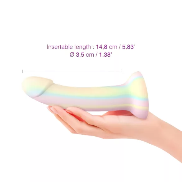 Dildolls Fantasia - gestreifter Silikondildo mit Saugnapf