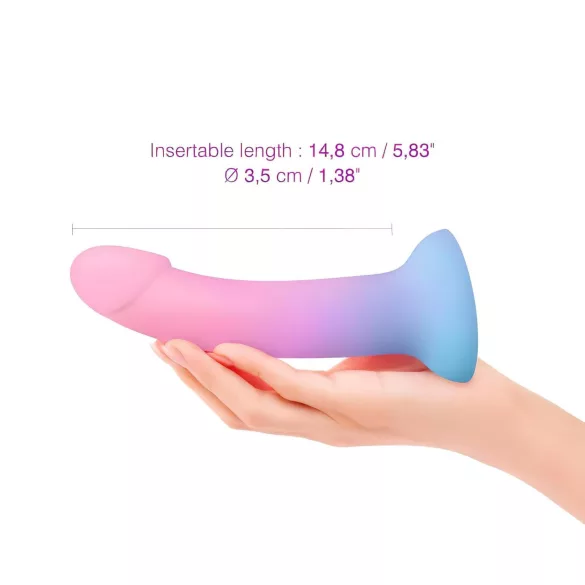 Dildolls Utopia - Bunter Silikon-Dildo mit Saugnapf