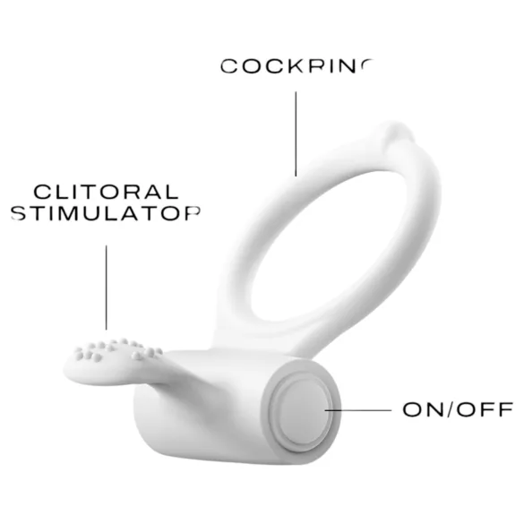 Dorcel - Leuchtender Vibrations-Penisring (weiß)