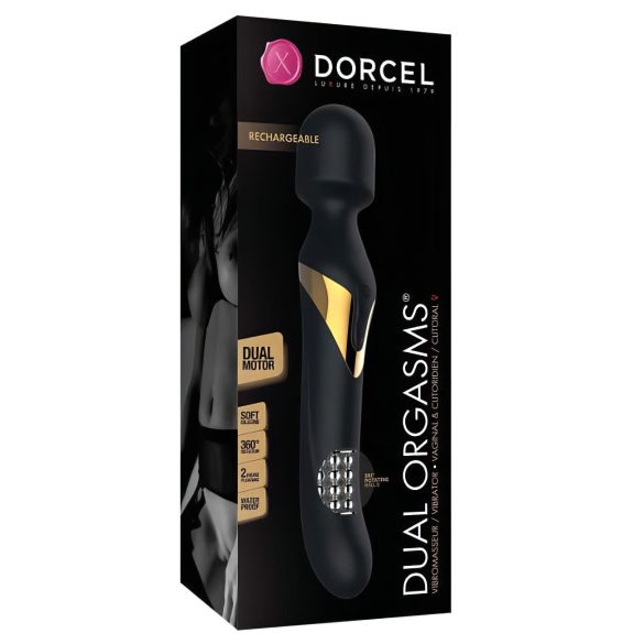 Dorcel Dual Orgasms Gold - 2in1 Massagevibrator (schwarz)