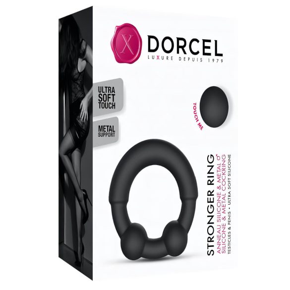 Dorcel Stronger Ring - Metallverstärktes Penisring (schwarz)